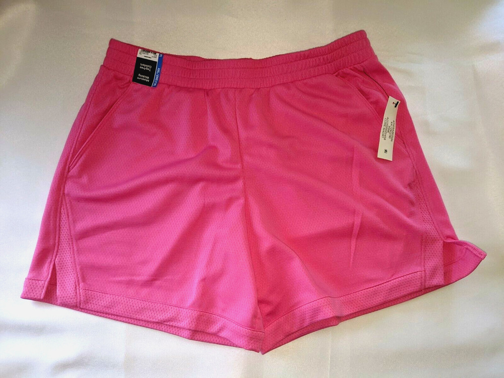Athletic Moisture Wicking Girls Tag-Free Comfort Core Short Pink XXL (18)